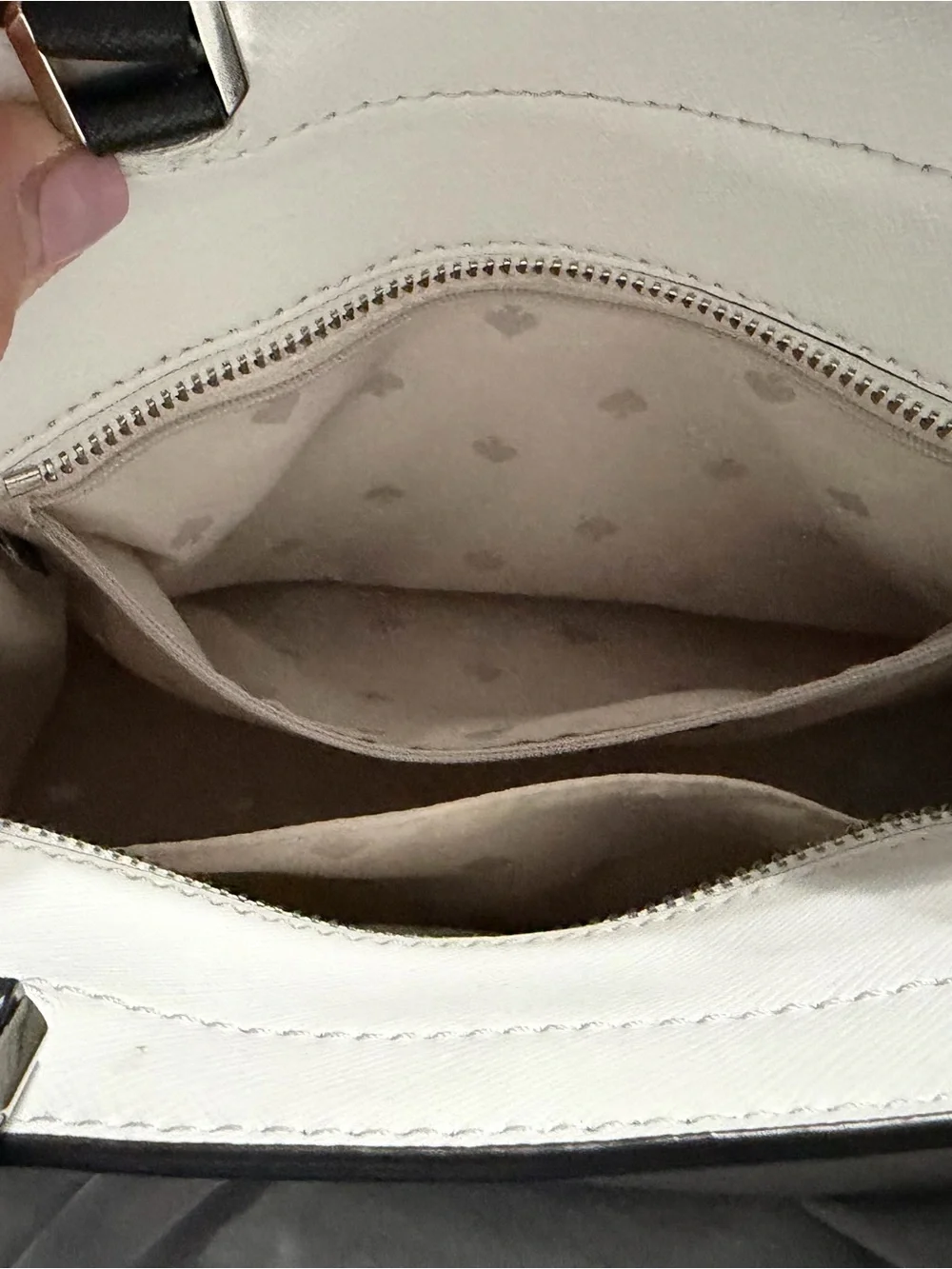 kate spade Silver, White & Black Mini Top-Handle Satchel